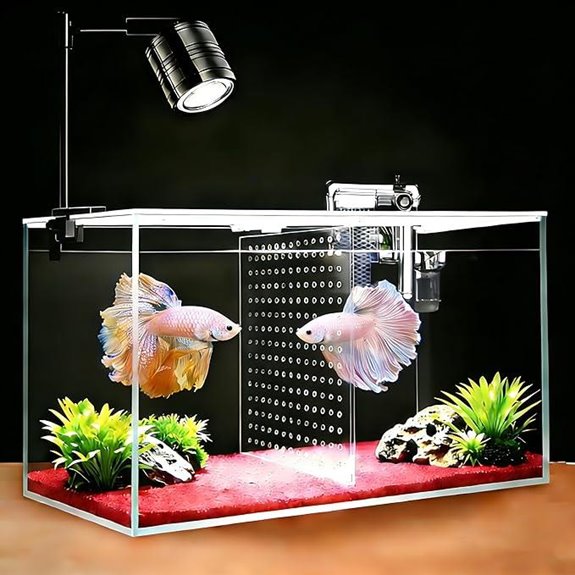 3 Gallon Glass Betta Fish Tank with Filter & LED Light