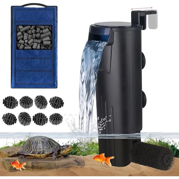 Turtle Tank Filter for 3-20 Gallon Aquariums
