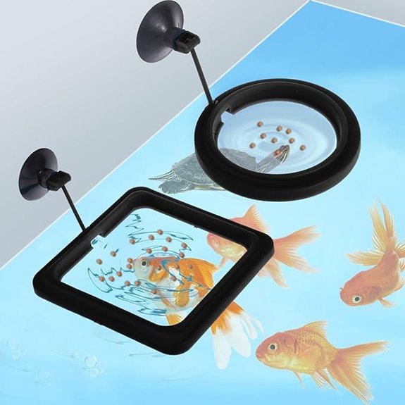 2 PCS Fish Feeding Ring for Aquariums (Black)