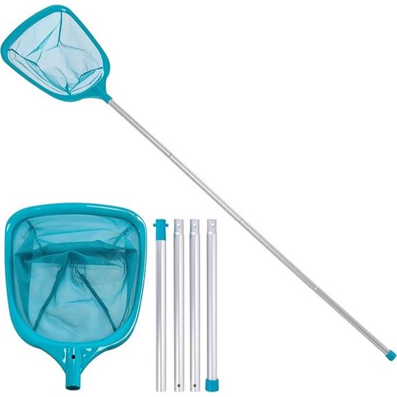 U.S. Pool Supply 5-Foot Leaf Skimmer Net with Aluminum Pole (60)