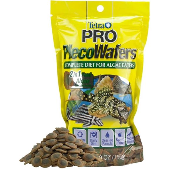 Tetra PRO PlecoWafers Vegetarian Fish Food for Bottom Feeders
