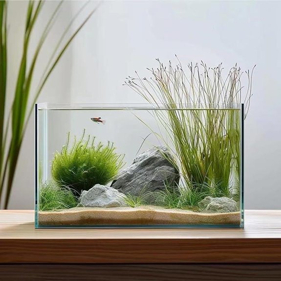 Vimvins 3 Gallon Glass Fish Tank