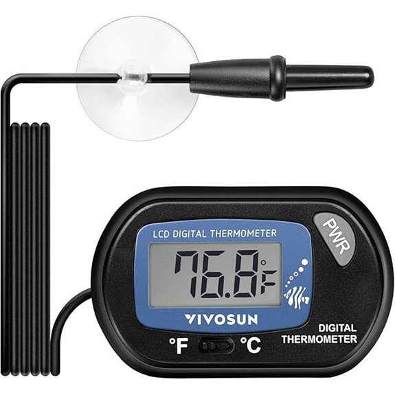 VIVOSUN Digital Aquarium Thermometer for Fish Tank