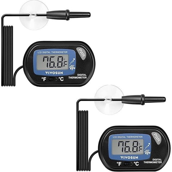 VIVOSUN LCD Digital Aquarium Thermometer (2-Pack)