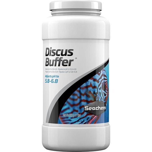 Seachem Discus Buffer 500gram,white. Adjusts pH to 5.8-6.8