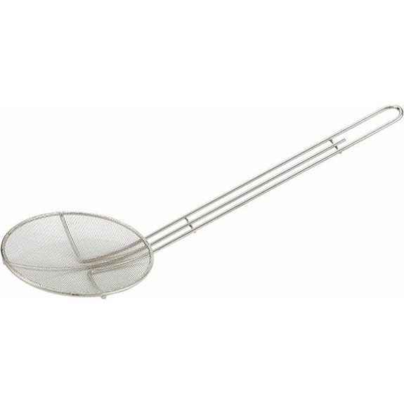 Winco Round Mesh Skimmer 6.5-Inch Nickel